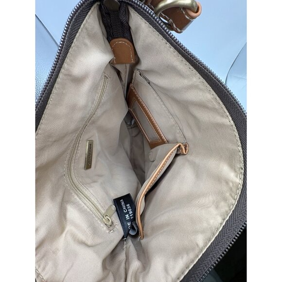 Giani Bernini Block Signature Crossbody Bag Brown Red - Picture 7 of 13